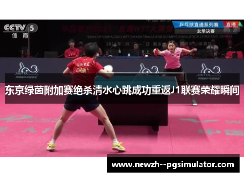 东京绿茵附加赛绝杀清水心跳成功重返J1联赛荣耀瞬间