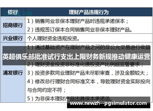 英超俱乐部批准试行支出上限财务新规推动健康运营